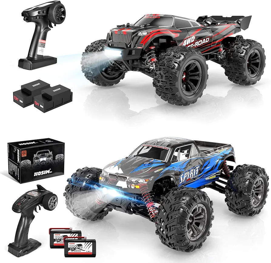 Hosim 1:16 Brushless Rc Car for Adults 60+KMH, 1:16 RC Truck 36+KMH High Speed 4X4 All Terrains Waterproof Off Road Hobby Grade Large Fast Racing Buggy Toy Gift Monster Trucks for Boys Kids