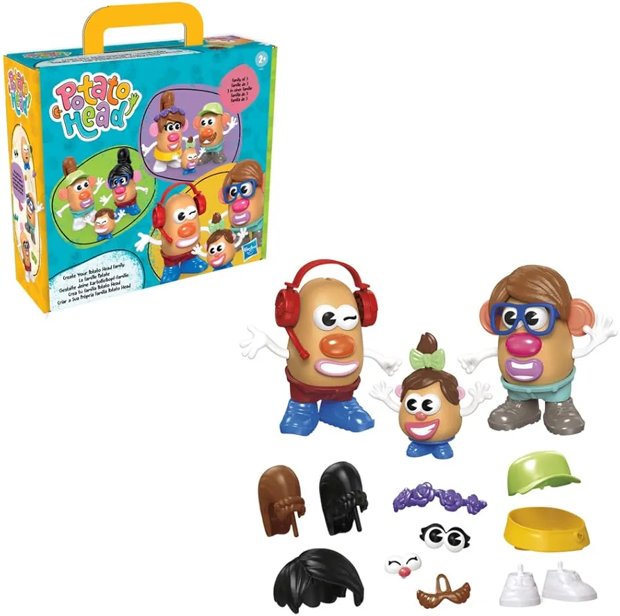 Potato Head Create Your Family Set with 44 Parts and Pieces, Creative Toddler and Preschool Toys for 2 Year Old Girls and Boys and Up (Amazon Exclusive)