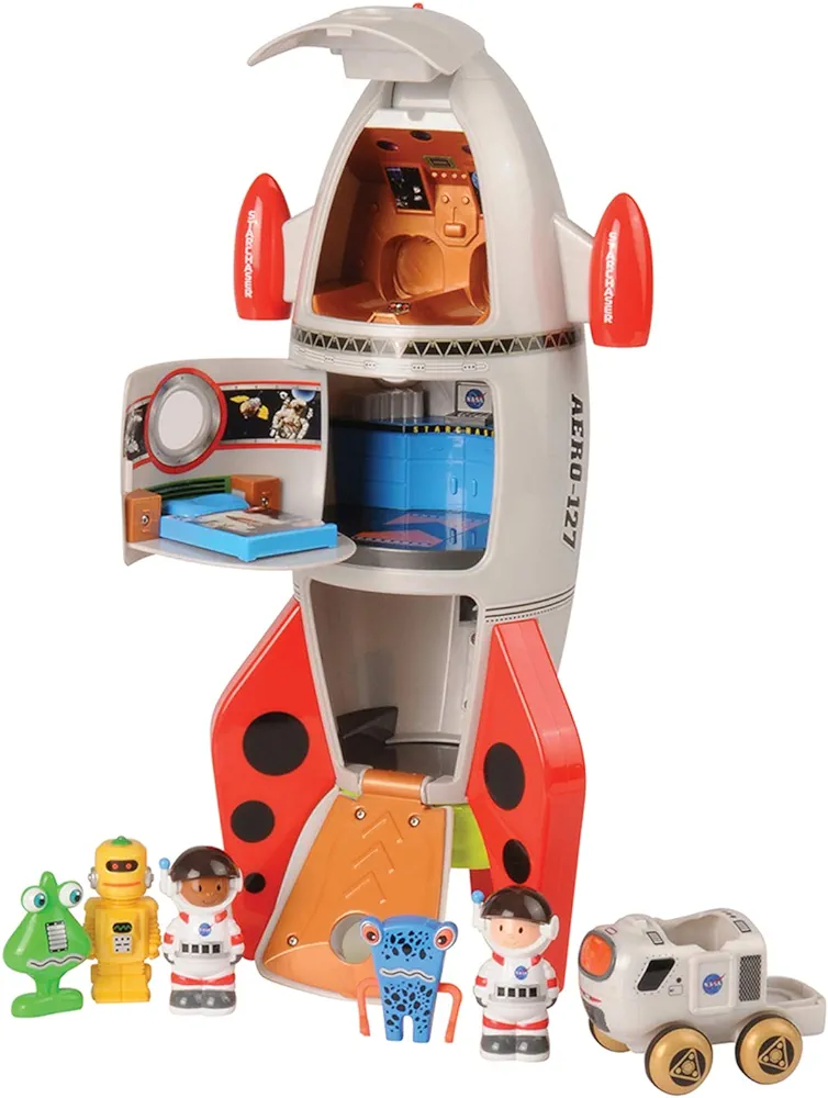 CP Toys Space Mission Rocket Ship Toy, Includes Astronaut Toys, Aliens and Vehicle, Space Gifts for Birthdays and Holidays, STEM and Space Toys for Kids 3 Years and Older