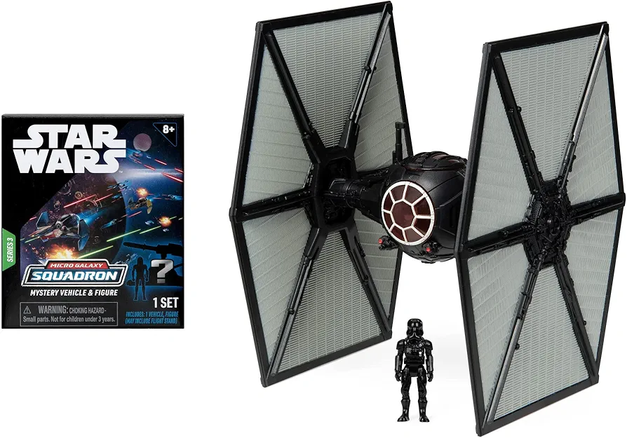 STAR WARS Micro Galaxy Squadron First Order TIE Fighter Mystery Bundle - 3-Inch Light Armor Class and Scout Class Vehicles with Accessories