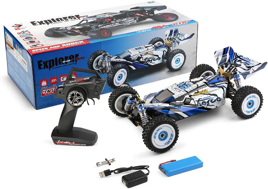 WLtoys XK 124017 V2 1/12 4WD 75km/h High-Speed Brushless Motor Off-Road Remote Control Drift Climbing RC Racing Car Adults,Kids Toys (124017 2 * 2200)