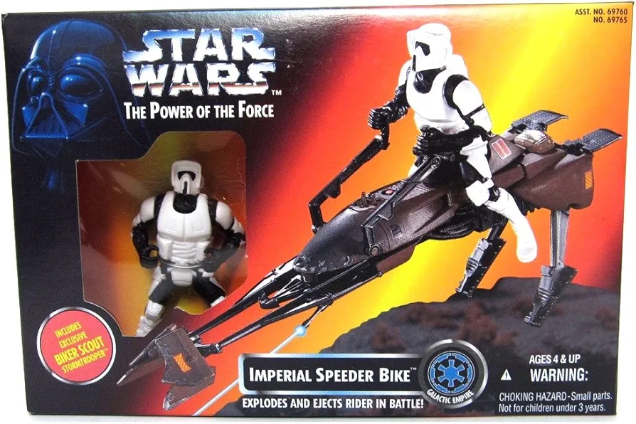 Star Wars Power of the Force Imperial Speeder Bike with Biker Scout Action Figure