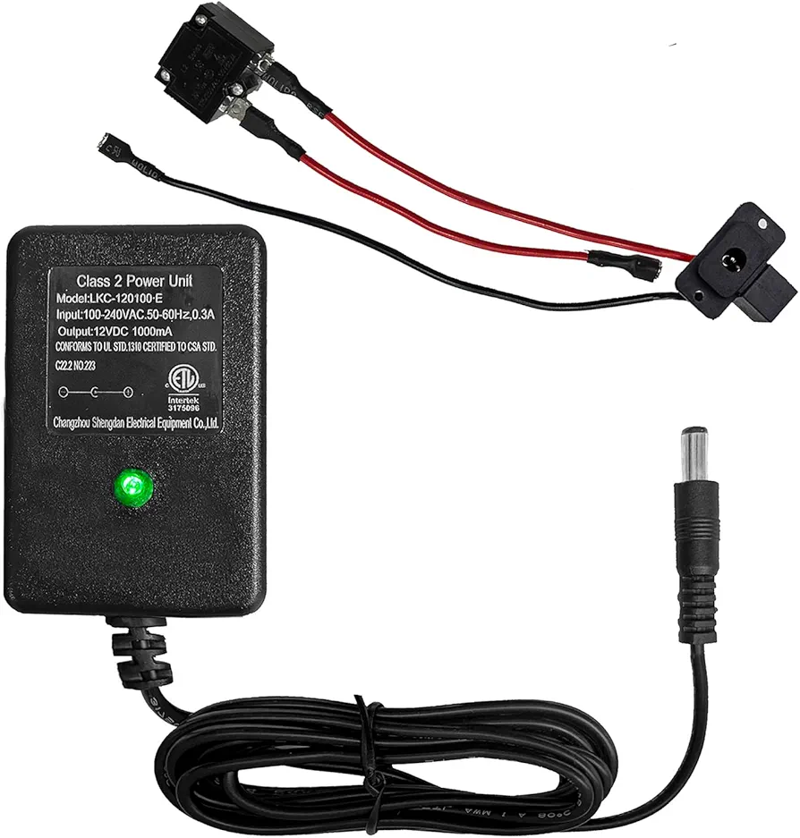 12 Volt Charger with Battery Connection Line for Kids Ride On Toys, Universal Power Wheel Charger for Best Choice, Wrangler, Kid Trax, Dynacraft Electric 2WD/4WD Cars