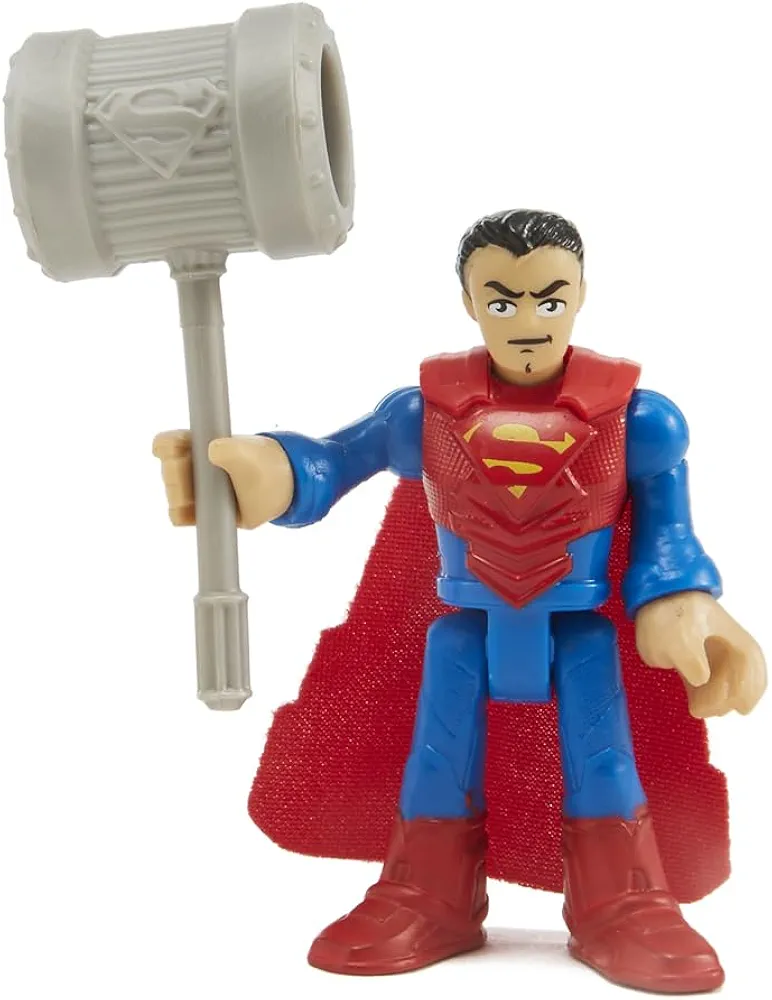 Fisher-Price Replacement Part Imaginext Superman and Metallo Playset - DFX91 ~ Inspired by DC Super-Friends ~ Replacement Superman Figure with Hammer