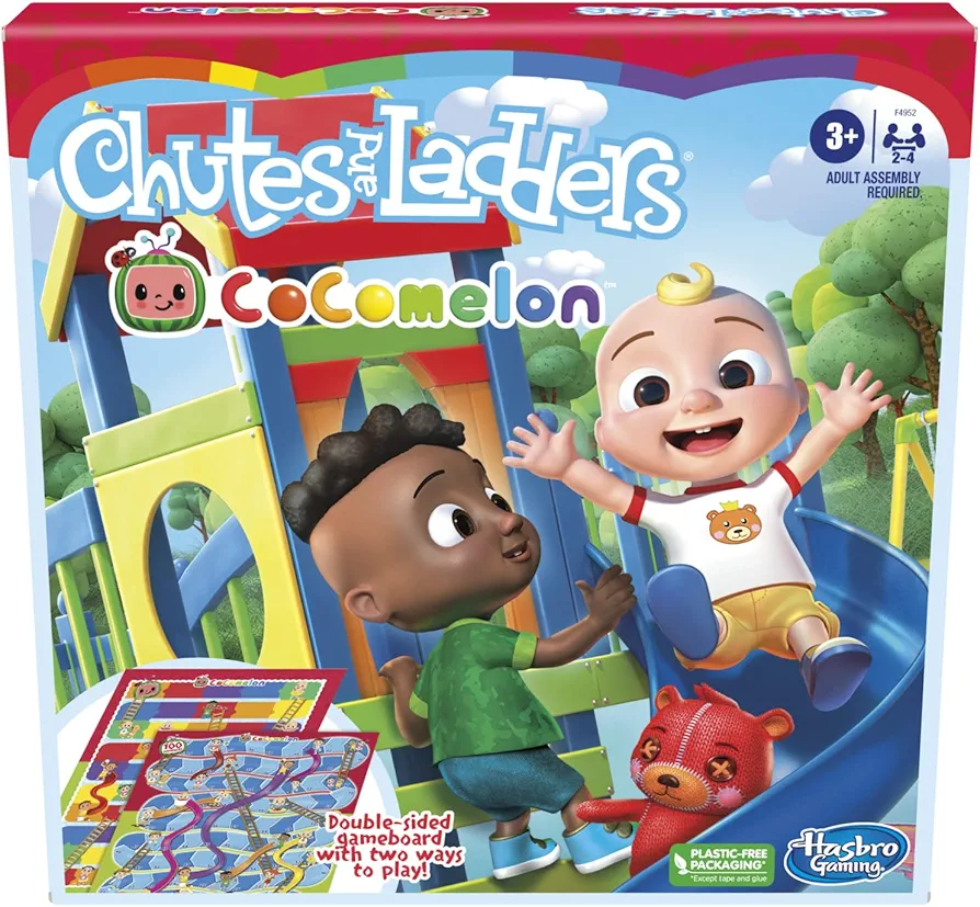 Hasbro Gaming Chutes and Ladders: CoComelon Edition Board Game for Kids | 2-4 Players | Preschool Back to School Gifts | Ages 3+ (Amazon Exclusive)