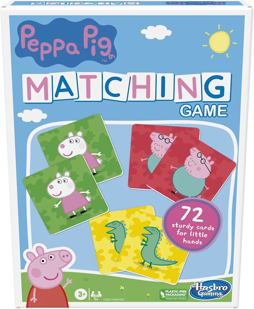 Hasbro Gaming Peppa Pig Matching Game for Kids Ages 3 and Up, Fun Preschool Game for 1+ Players