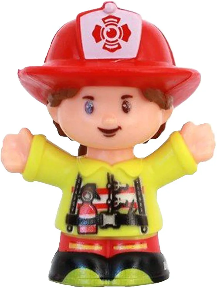 Replacement Part for Little People Community Helpers Playset - GJP12 ~ Replacement Firefighter Figure ~ Erica ~ Brown Hair ~ Ponytail