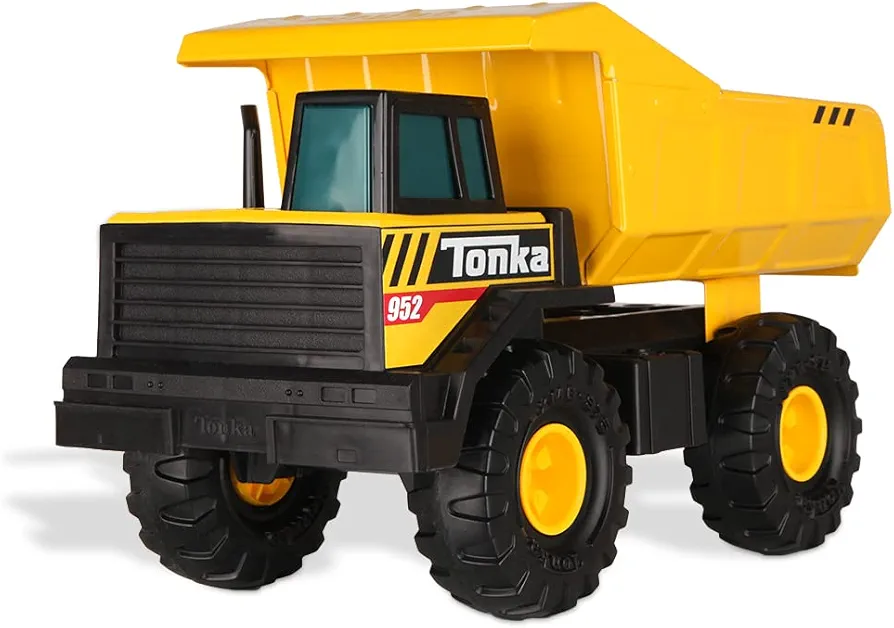 Tonka Steel Classics Mighty Dump Truck, Toy Truck, Real Steel Construction, Ages 3 and Up, Frustration-Free Packaging (FFP) , Yellow