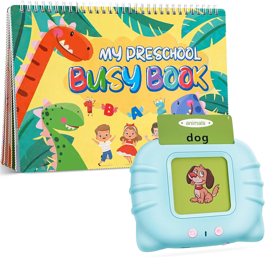 Toddler Preschool busy book，Talking Flash Cards Toddler Toys with 224 Sight Words