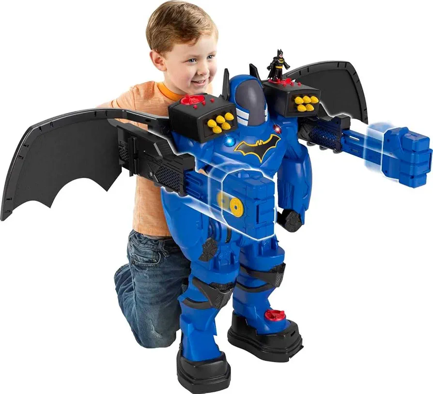 Fisher-Price Imaginext DC Super Friends Batman Robot Playset, Batbot Xtreme, 30 Inches Tall with Figure & 11 Pieces for Preschool Kids Ages 3+ Years​ (Amazon Exclusive)