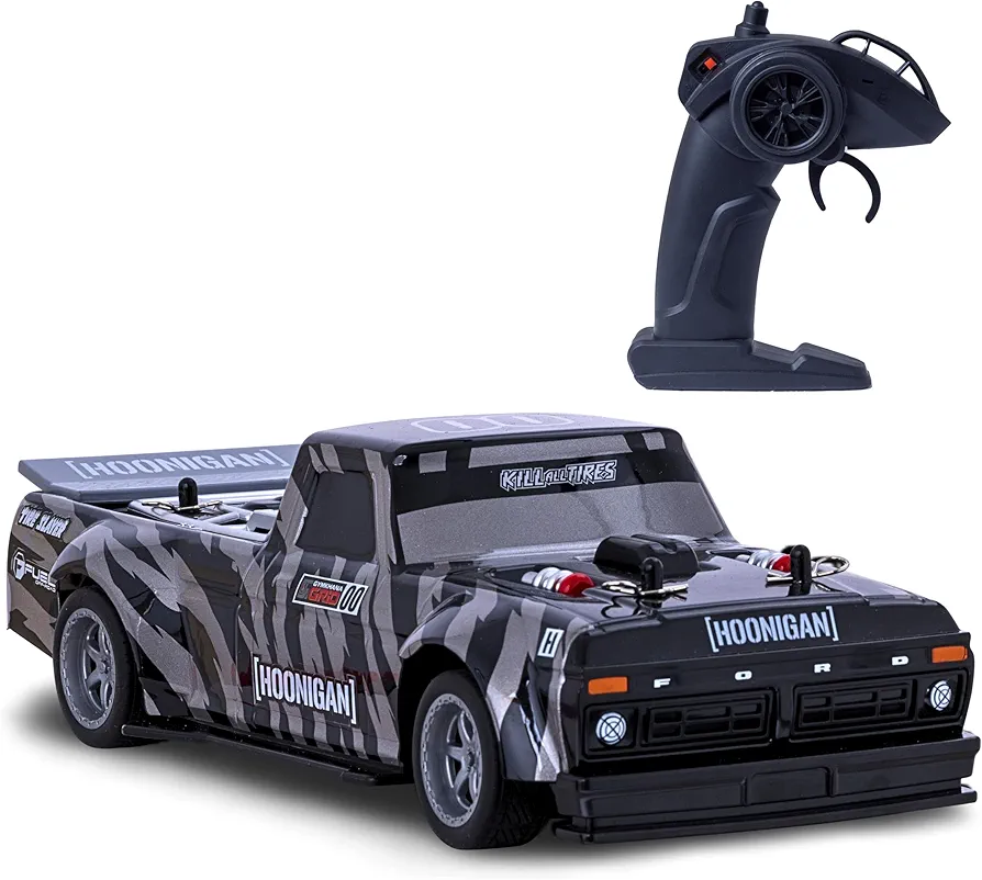 Flybar Hoonigan, Hoonitruck, Remote Control Car for Kids – RC Car, RC Cars, Race Car, 3.7V, 2.4 GHz, Detailed Replica Design, USB Rechargeable Battery Included, 1:32 Scale, 100 ft Range, 4 Mph