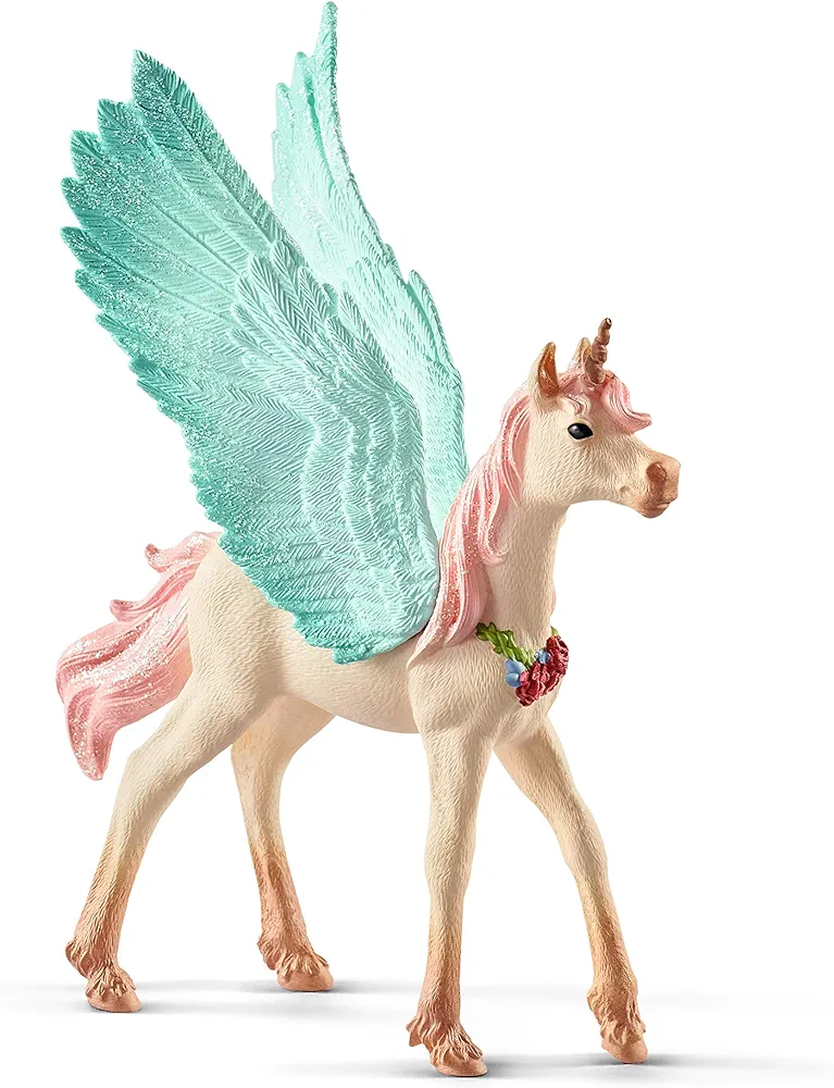 Schleich bayala, Unicorn Toys for Girls and Boys, Decorated Baby Unicorn Pegasus Toy Figurine, Ages 5+