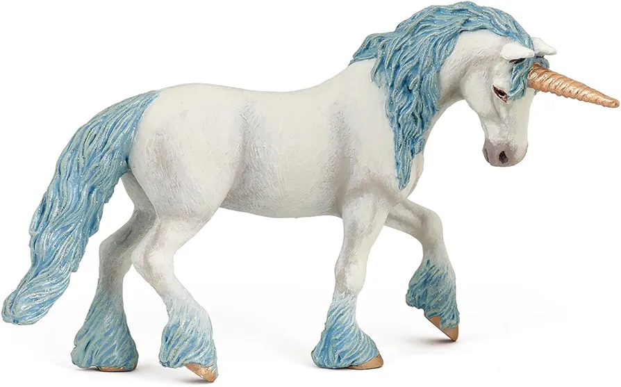 Papo Magic Unicorn with Blue Toy Figure