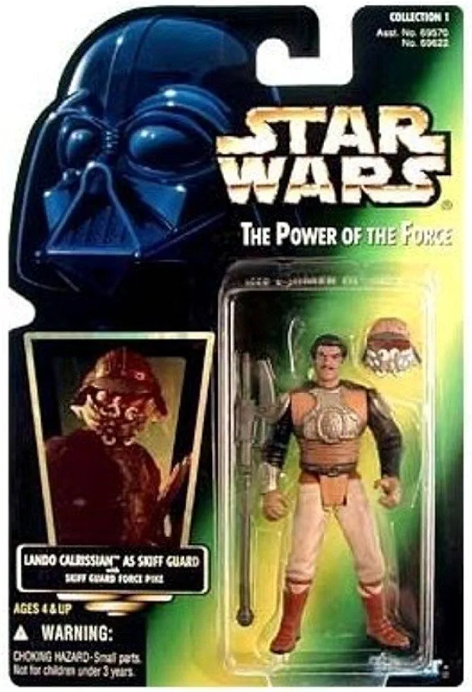 Star Wars Power of the Force Green Card Lando Calrissian Skiff Guard Action Figure 3.75 Inches