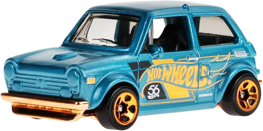 Hot Wheels Collectible Die-Cast Vehicle - Custom '70 Honda N600 Car - Teal and Gold - HDH54-5/6