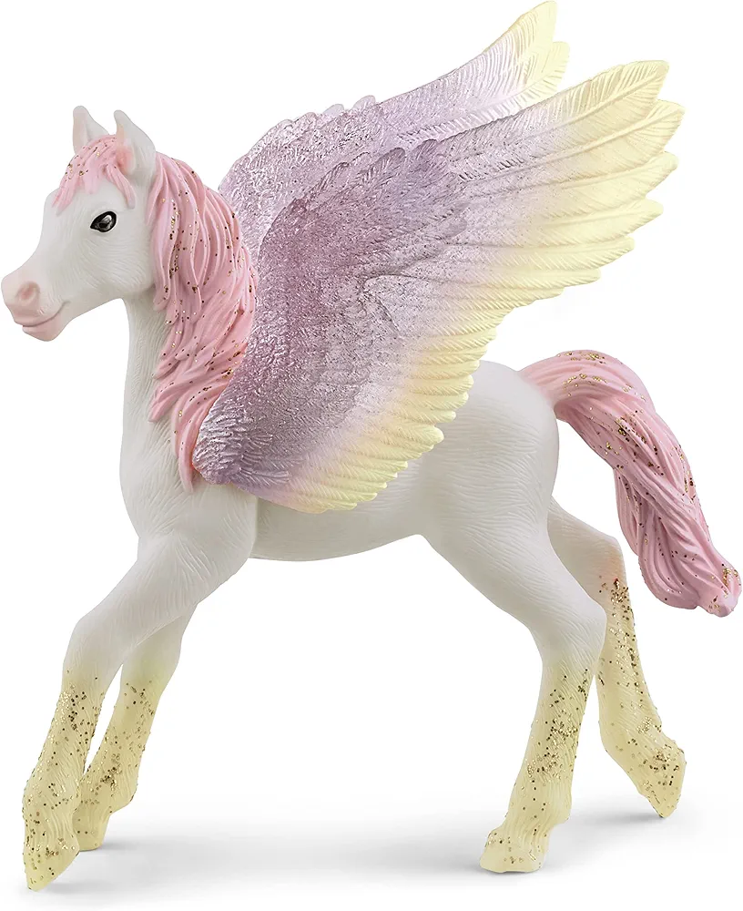 Schleich bayala, Unicorn Pegasus Toys for Girls and Boys, Sunrise Pegasus Foal Toy Figurine, Ages 5+