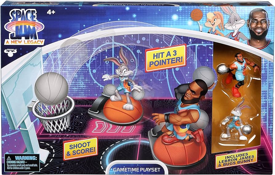 Moose Toys Space Jam: A New Legacy - Gametime Playset with Lebron & Bugs Bunny Figures