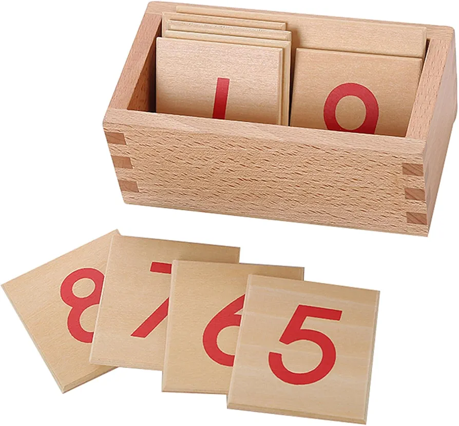 Montessori Math Materials Numeral Cards for Preschool Early Learning Tool