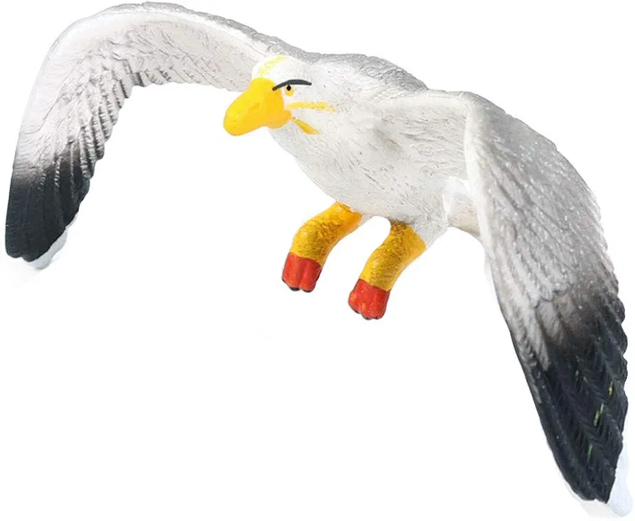 HOMNIVE Birds Figures - Realistic The Seagulls Animals Toys Set - Simulated Plastic Animal Models Toys Learning Educational Toys for Girls Kids Toddlers