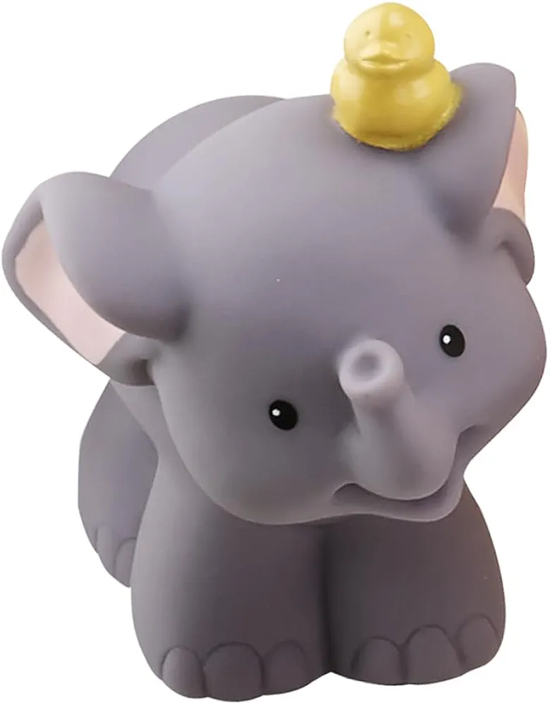 Replacement Elephant with Duck on Head Figure for Fisher-Price Little-People Noah's Ark Playset - BMM06 - DKV14, Gray, Yellow