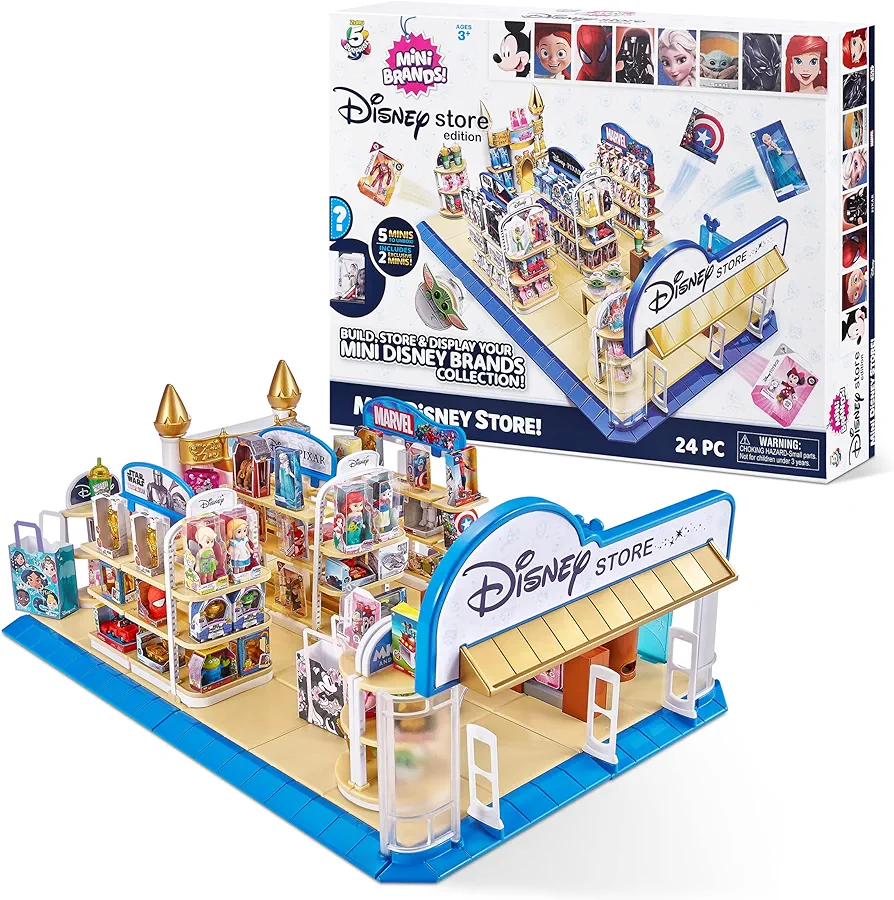 5 Surprise Disney Toy Store Playset by Zuru - Includes 5 Exclusive Mini's, Store and Display Collectibles for Kids, Teens, and Adults