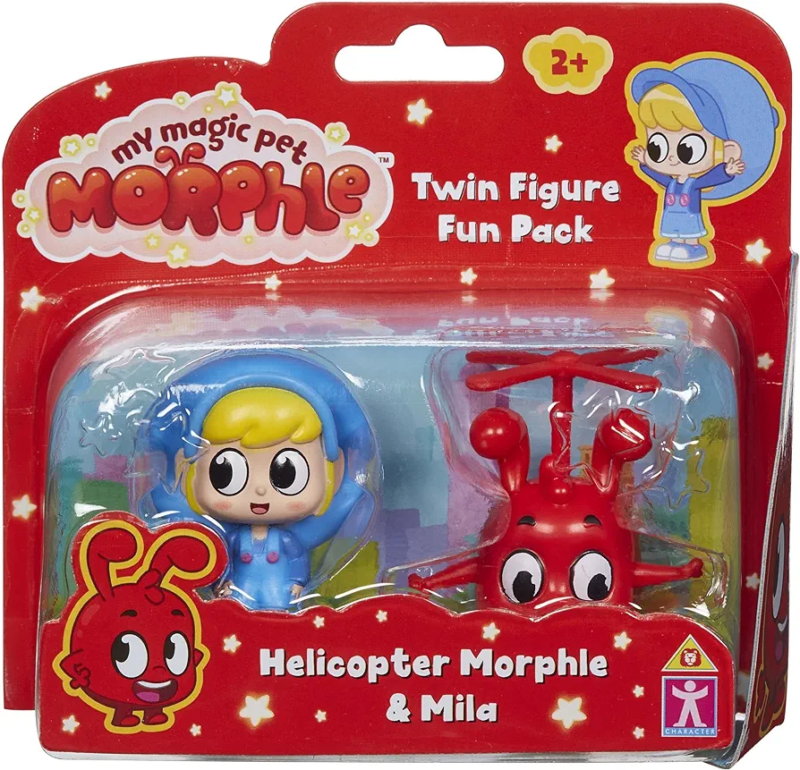 Character Options MORPHLE Twin Figure Fun Pack, Moonbug Toys, Imaginative Play Figure Set, Gift for 2-5 Year Old