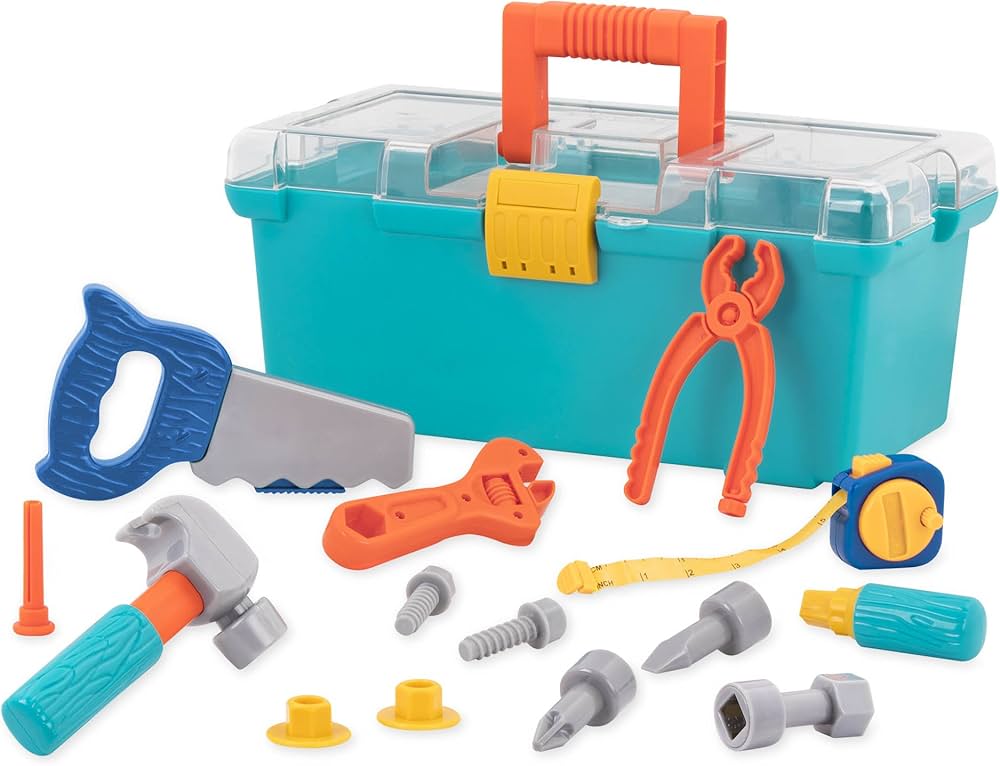 Battat – Tool Set Toy for Toddlers and Kids – Tool Box for Kids Ages 3 and Up – 15-Piece Set – Builder Toolbox for Kids – Kids 3 Years + – Builder's Tool Box