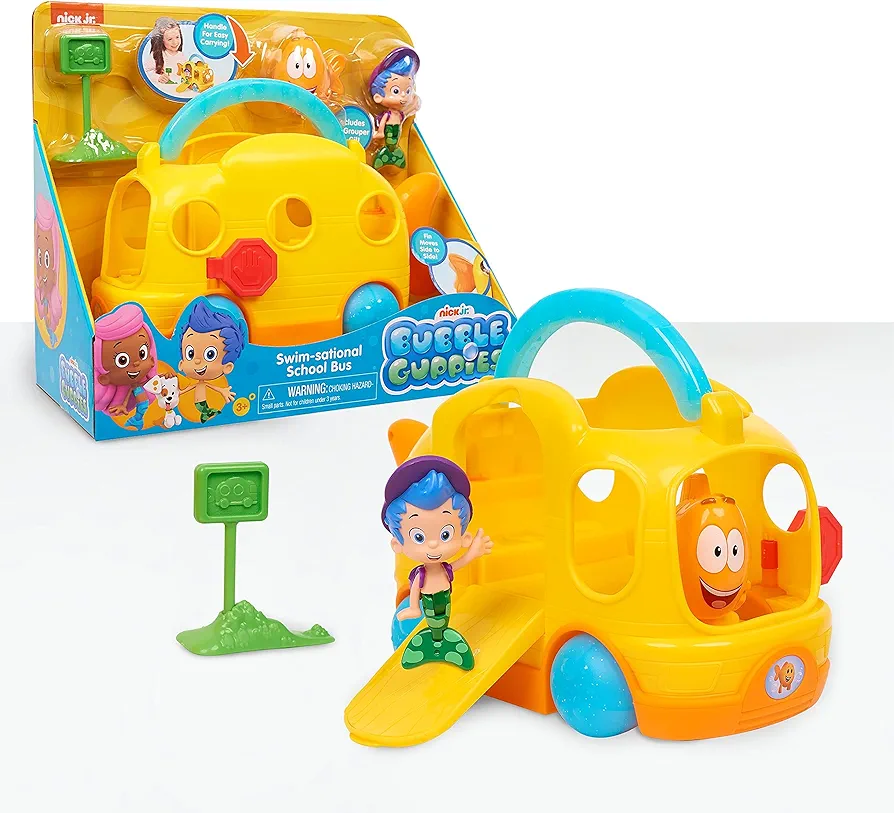 Bubble Guppies Swim-sational School Bus, Kids Toys for Ages 3 Up by Just Play