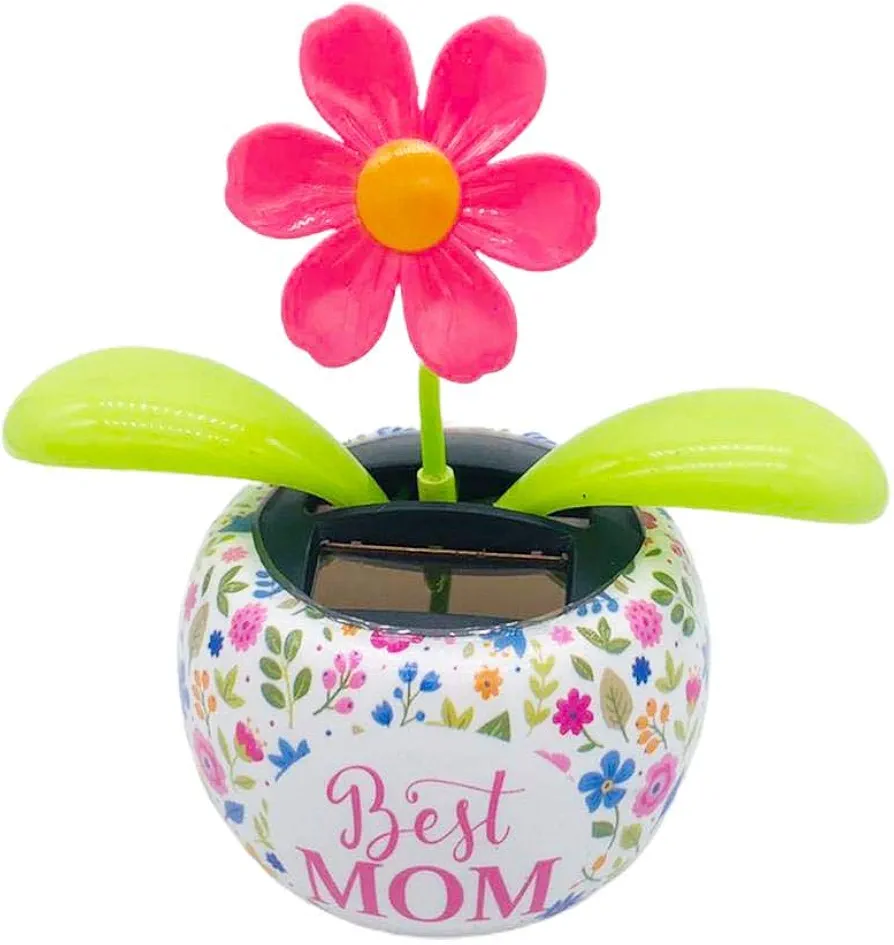 Solar Powered Dancing Flower, Decoration Gift, Swinging Dancer Toy, No Battery Required, Car Decor Kids Toys Gift | Six Petals Flower |