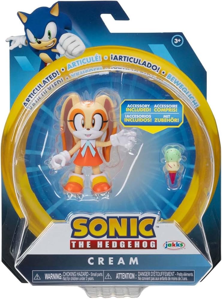 Sonic The Hedgehog Wave 13 Cream 4-Inch Mini Figure [with Ice Cream Cone]