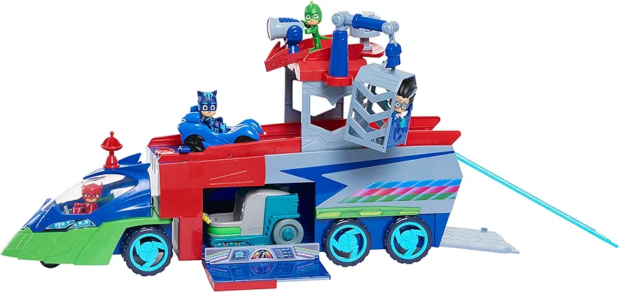 PJ Masks PJ Seeker with Bonus Figures,10-pieces, Lights and Sounds Toy Vehicle