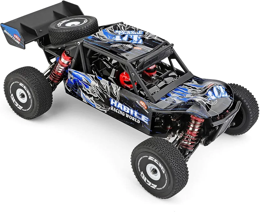 WLtoys High-Speed RC Car 124018 V2 1/12 4WD 55km/h High-Speed Off-Road Remote Control Drift Climbing RC Racing Car Adults,Kids Toys (124018 2 * 2200)