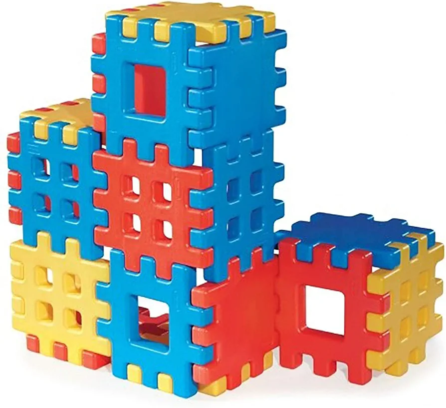 Little Tikes Big Waffle Block Set - 18 pieces, Blue/Red/Yellow