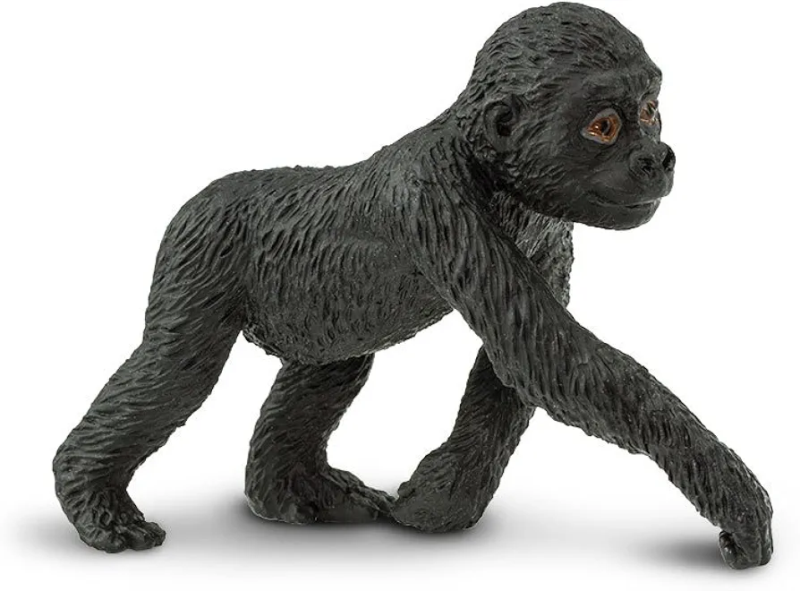 Safari Ltd. Lowland Gorilla Baby Figurine - Lifelike 3.3" Wildlife Figure - Educational Toy for Boys, Girls, and Kids Ages 3+