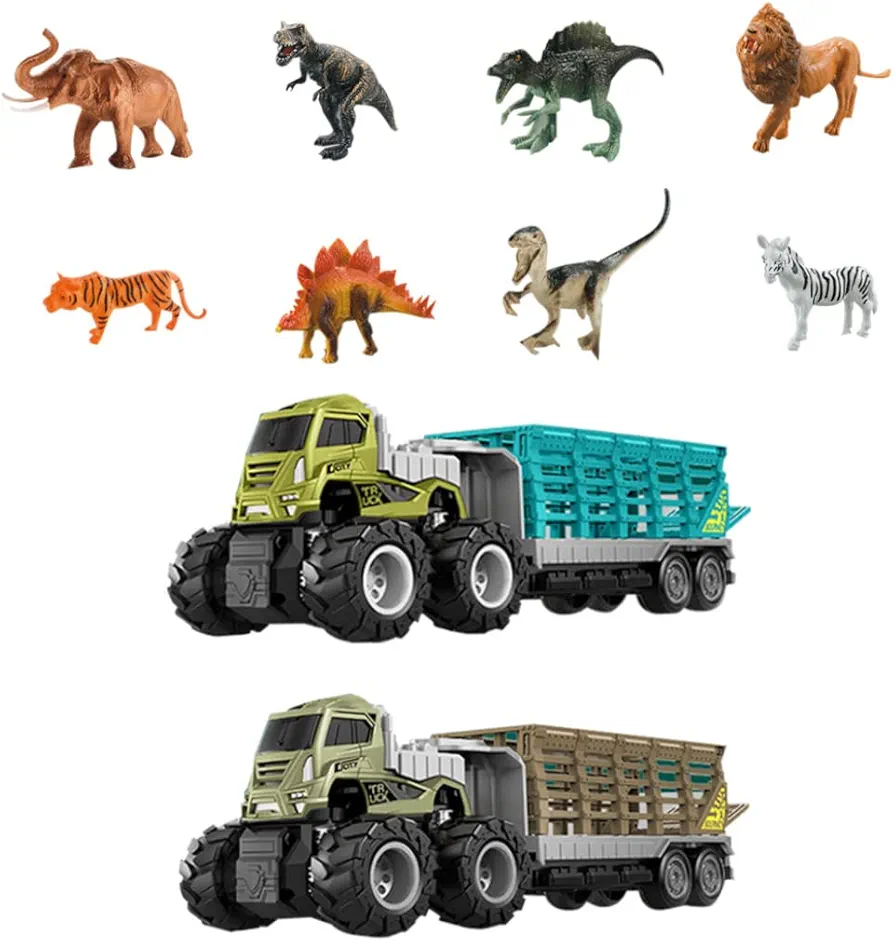 Tractor Car Toy Animal Figures Transport Truck Carrier Toy Truck Carrier ToysTruck Toy Dinosaur Transport Car Dinosaurs Truck Toy for Kids Style5