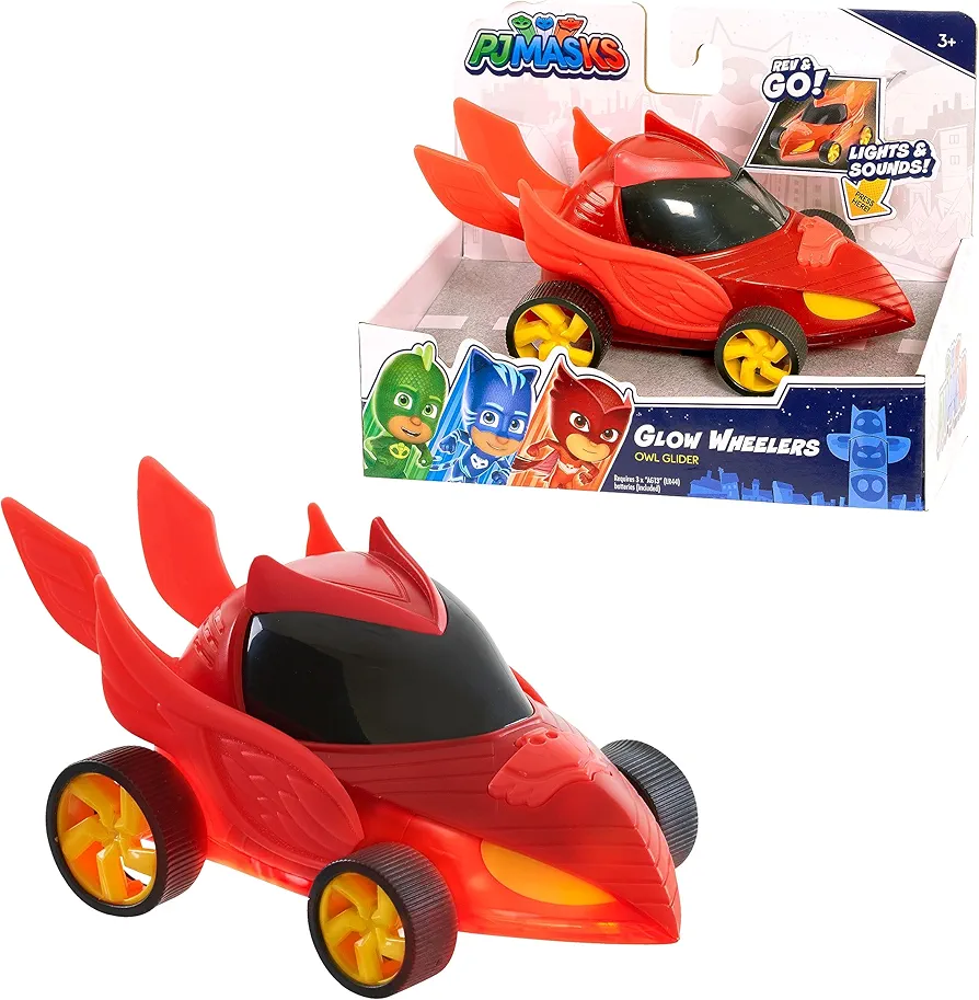 PJ Masks Glow Wheelers Owl Glider, Kids Toys for Ages 3 Up by Just Play