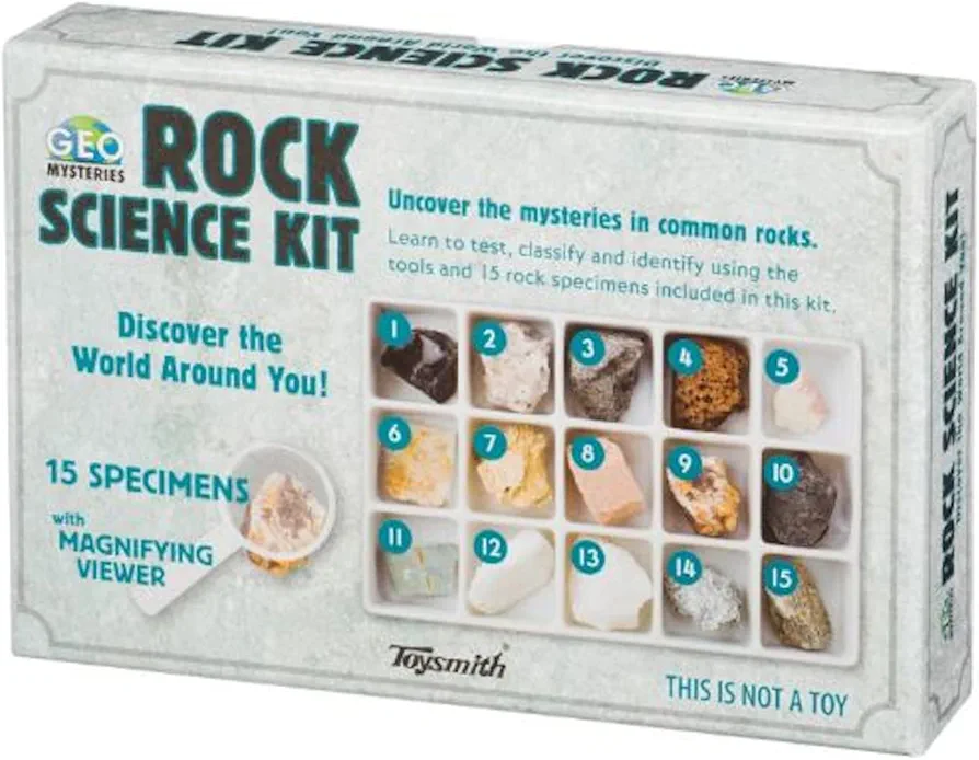 STEM Toy Rock Science Kit Geology Mineral Specimen For Kid Geologists