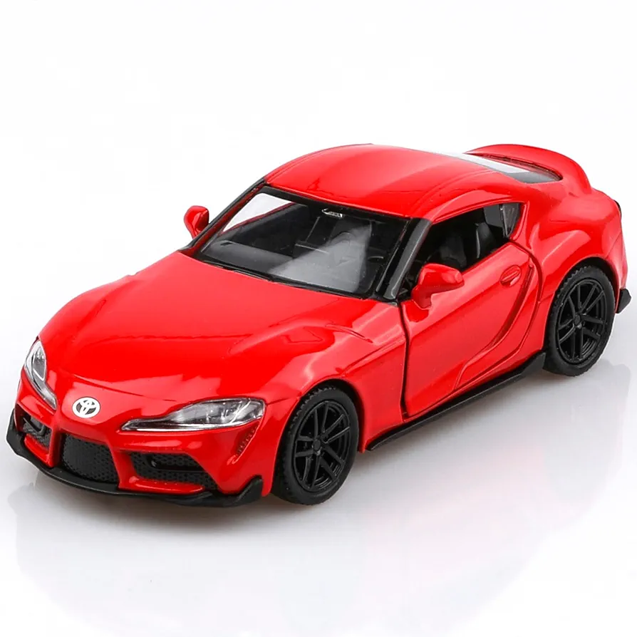 1/36 Scale Toyota Supra Toy Car,Toyota Diecast Car Model,Pull Back Toy Cars,Cars Gifts for Boys Girls（Red）