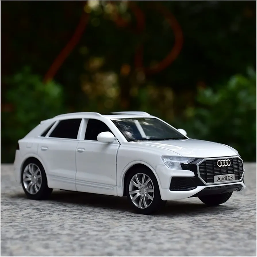 Scale model cars for Simulation Audi Q8 SUV Pull Back Alloy Children's Toy Car Model 1:36 Toy Car Model(4)