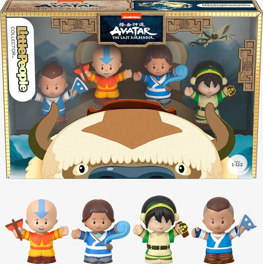 Little People Collector Avatar: The Last Airbender Special Edition Set for Adults & Fans, 4 Figures in Display Package