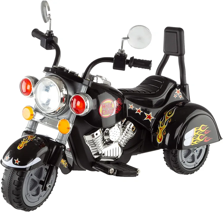 Lil' Rider Kids Motorcycle Ride On Toy – 3-Wheel Chopper with Reverse and Headlights - Battery Powered Motorbike for Kids 3-5 years by Lil’ Rider (Black), 34 x 22 x 25.5 inches (80-1616)