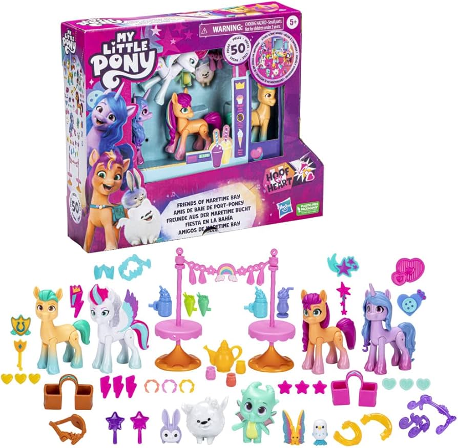 My Little Pony: Make Your Mark Friends of Maretime Bay Toy, 4 Pony Figures and Accessories, for Children 5 and Up