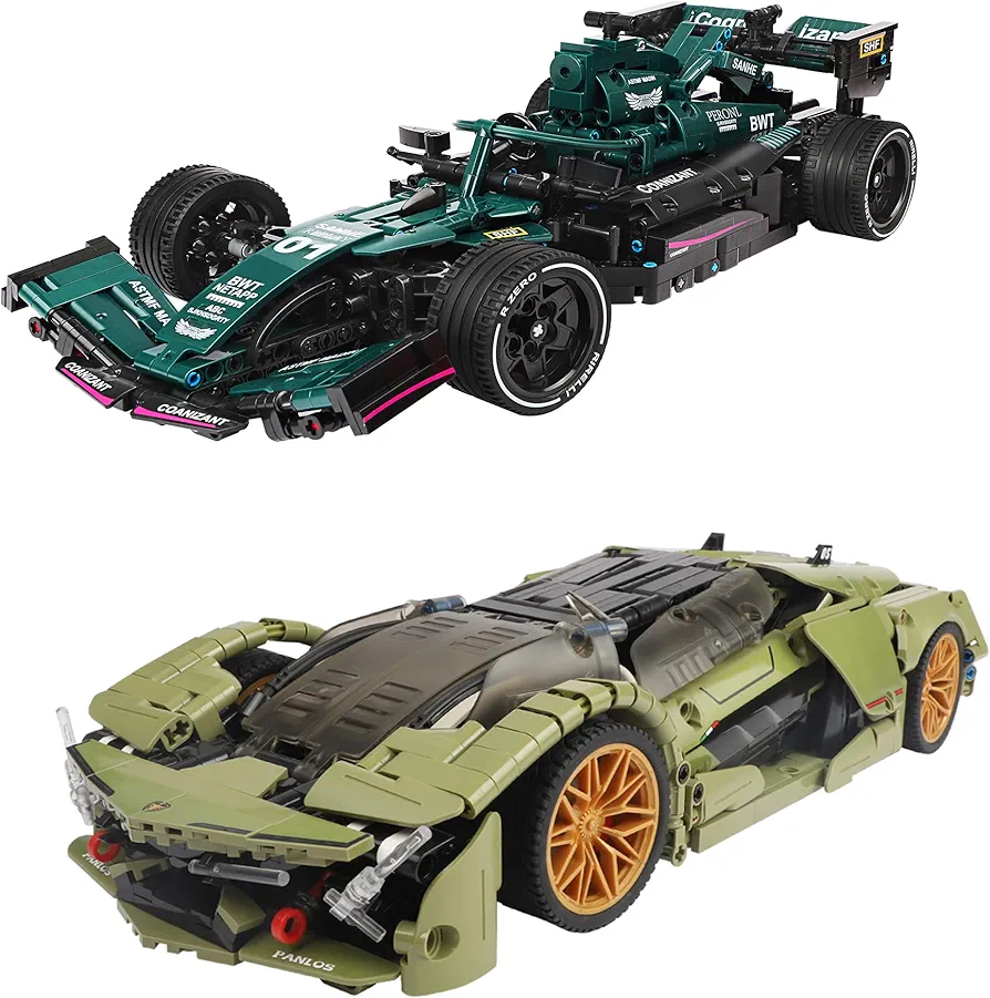 F1 Racing car and Sports Car technic Building Sets,Formula 1 Model Cars ，1：14 MOC Sports car Building Blocks,Collectible Kits for Kids 8+ and Adults