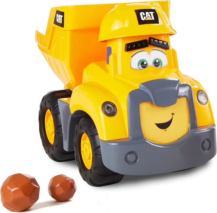 CAT Construction Toys, Buddies Preschool Dump Truck, Junior Crew, Interactive, Moving, Lights & Sounds, For Ages 2 and Older