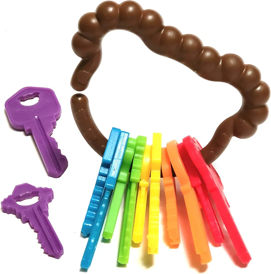 Baby Keys Montessori Toys For Toddlers - Toy Keys, Matching Toddler Games, Learning Toys For 2 Year Olds - Real Keys, Pretend Play Toys and Sensory Toys For Autistic Children with Activity eBook