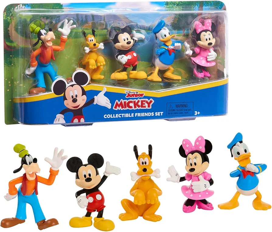 Disney Junior Mickey Mouse Collectible Figure Set, 5 Pack, 3-inch Collectible Figures, Kids Toys for Ages 3 Up by Just Play