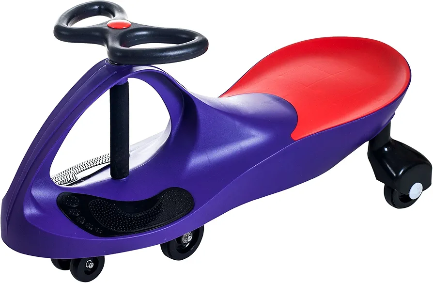 Lil' Rider Wiggle Car Ride On Toy – No Batteries, Gears or Pedals – Twist, Swivel, Go – Outdoor Ride Ons for Kids 3 Years and Up-(M370010), Large, Purple