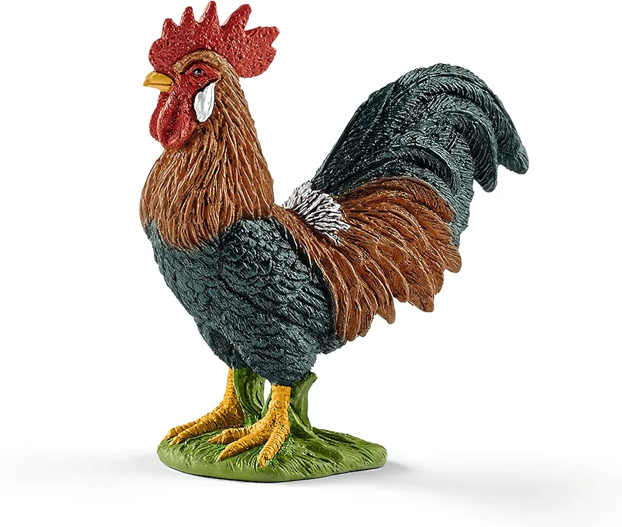 Schleich Farm World, Farm Animal Toys for Boys and Girls, Realistic Bird Toys, Rooster Toy Figurine, Ages 3+