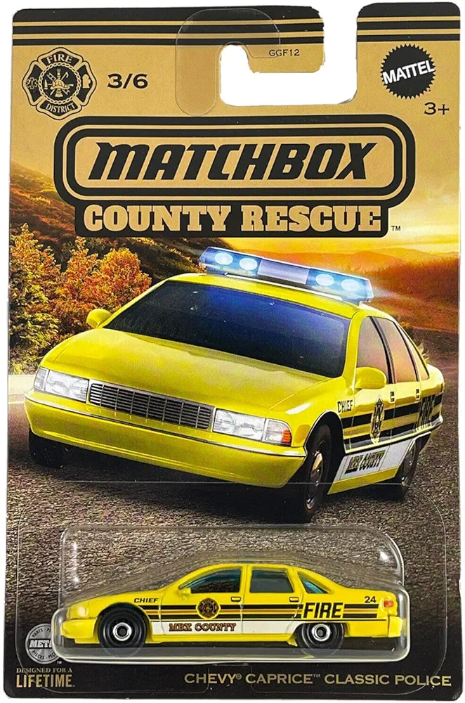 Matchbox County Rescue Chevy Caprice Classic Police 3/6