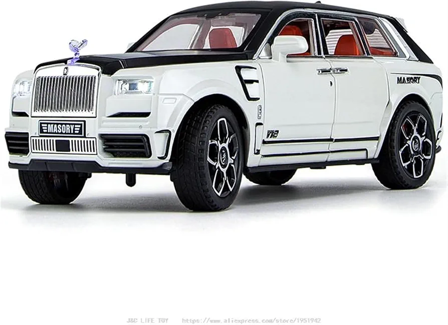 Scale model cars for Rolls Royce Cullinan Mansory Die Cast Car Model Kids Toy Gift 1:24 Toy Car Model(3)